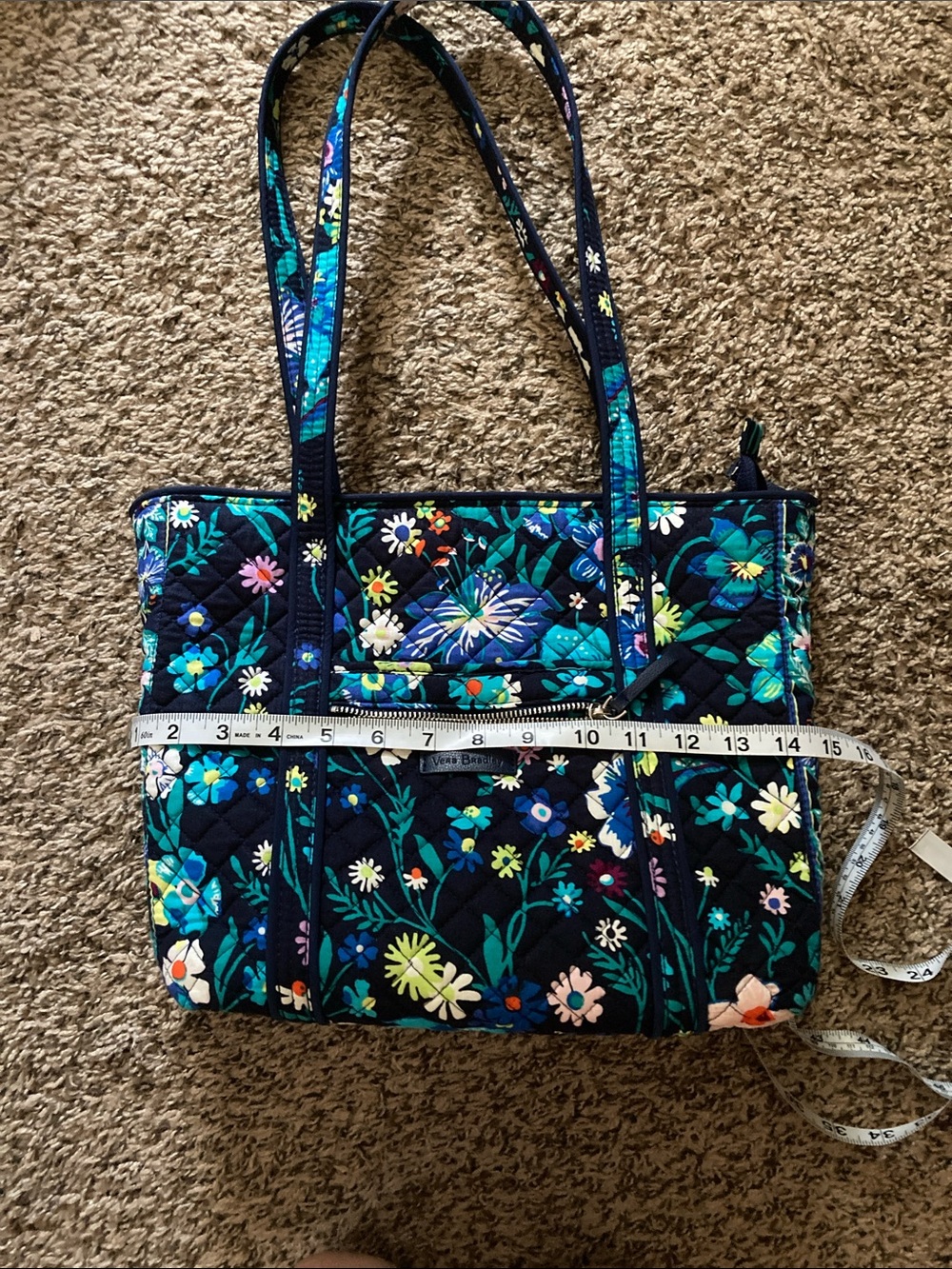 Vera Bradley Navy Moonlight Tote Bag - Picture 11 of 14